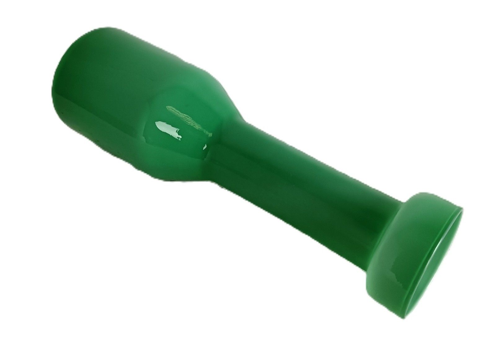 Vintage  Opaline Glass Grass Green Vase Italy Cased Glass  photo for sale