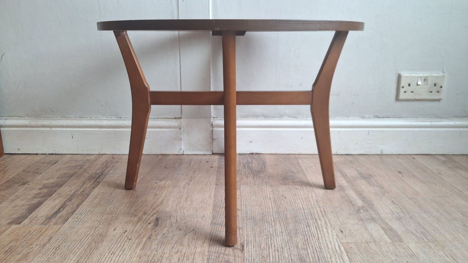 Superb 1970's Stonehill Mid Century  Glass & Teak Drinks/Cocktail/Coffee Table photo for sale