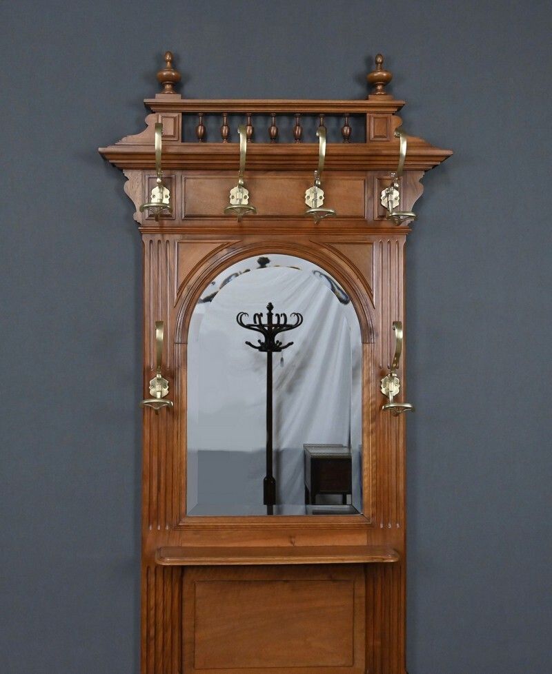 Oak Coat Rack/Cloakroom – 1900 photo Furniture