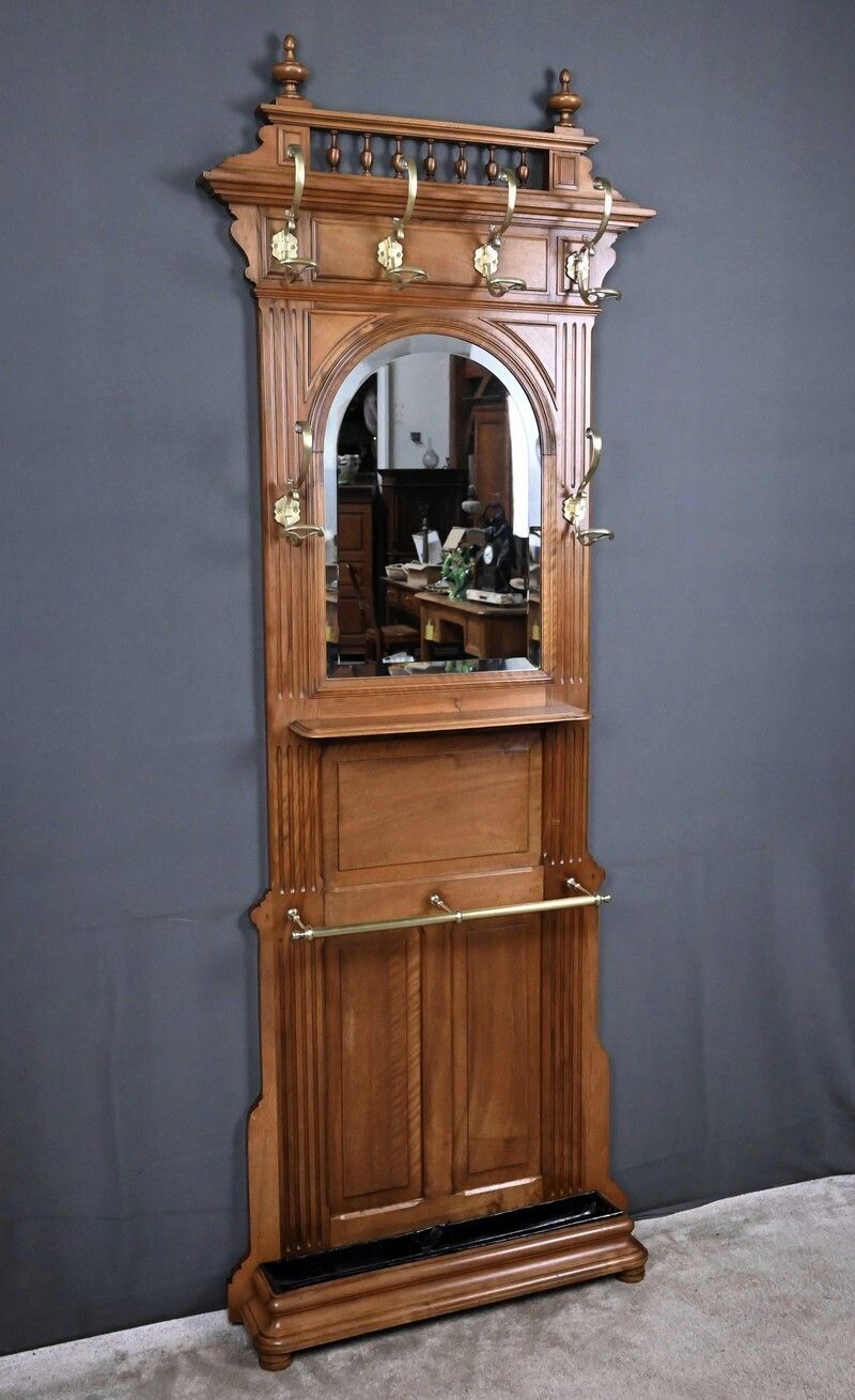 Oak Coat Rack/Cloakroom – 1900 photo vintage