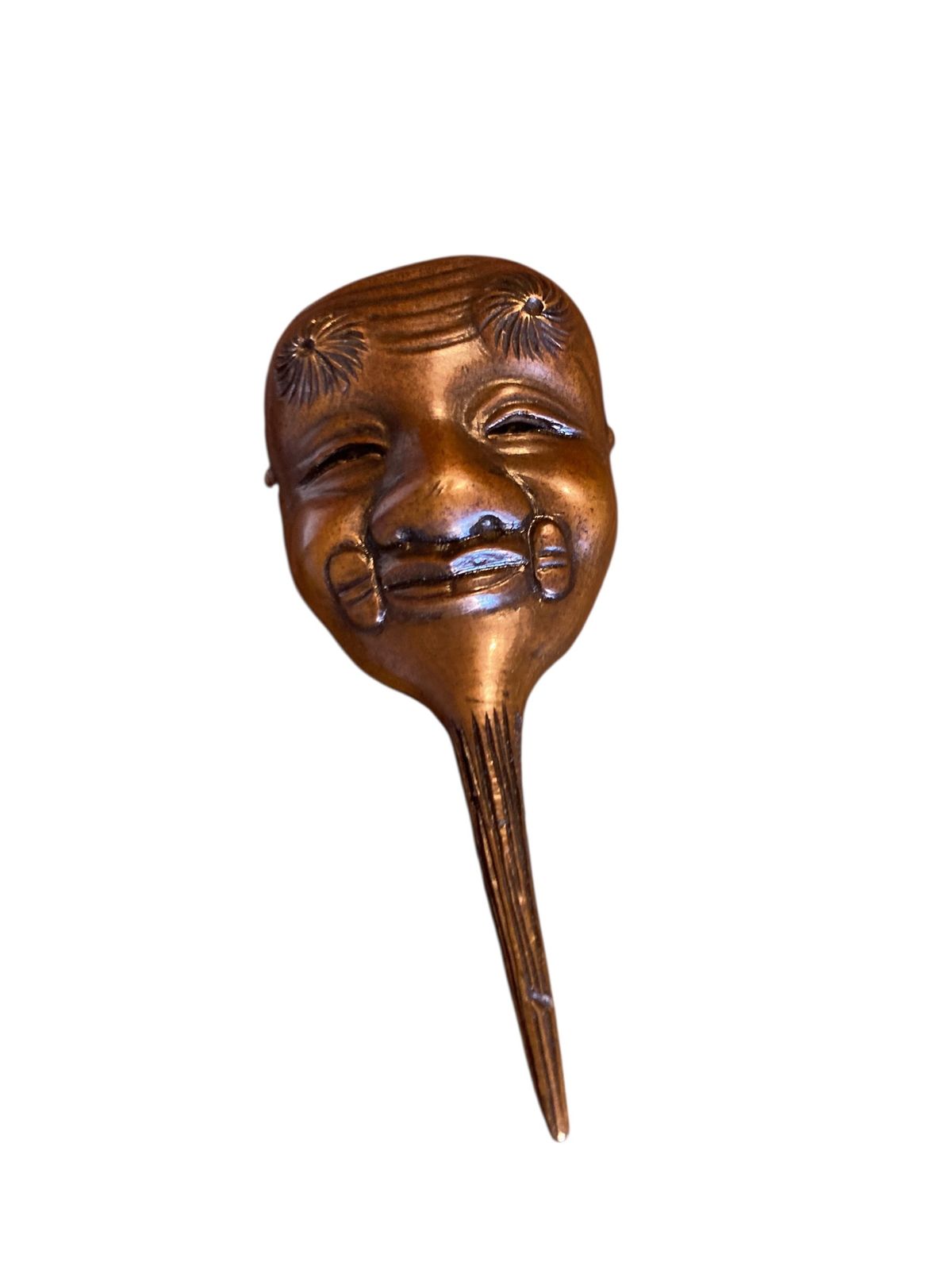 Japanese Bronze Noh Actor, Meiji Period (1868 1912), Signed 'Matsumori' photo for sale
