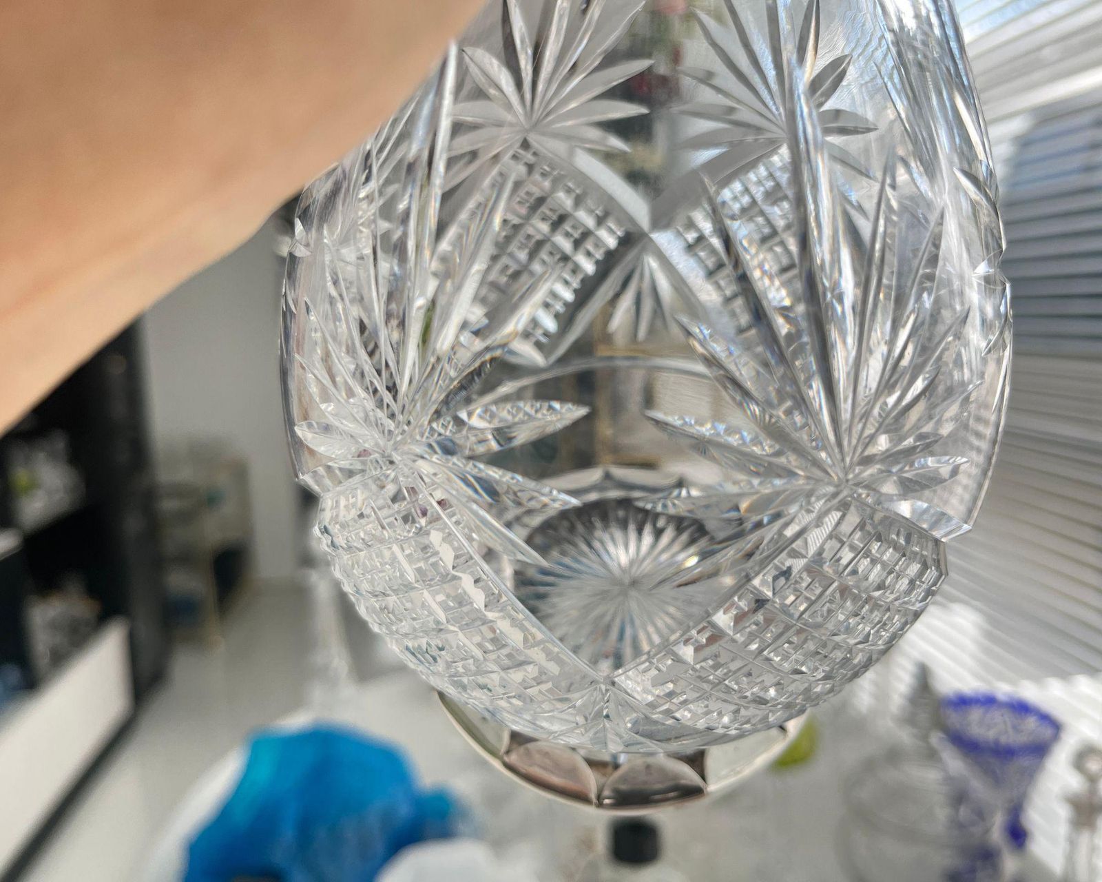 Crystal Decanter | Wine Decanter | 800 Silver Base photo for sale