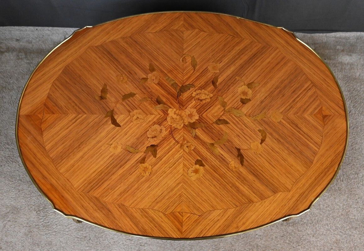 Louis XV Style Marquetry Coffee Table – Mid 20th Century photo Furniture