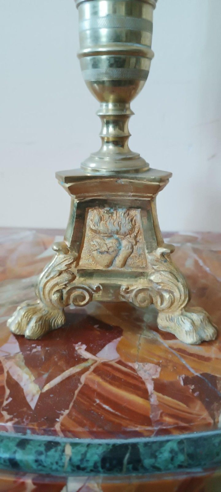 Antique Late 19th Century Gilded Bronze Candlestick photo Home Decor
