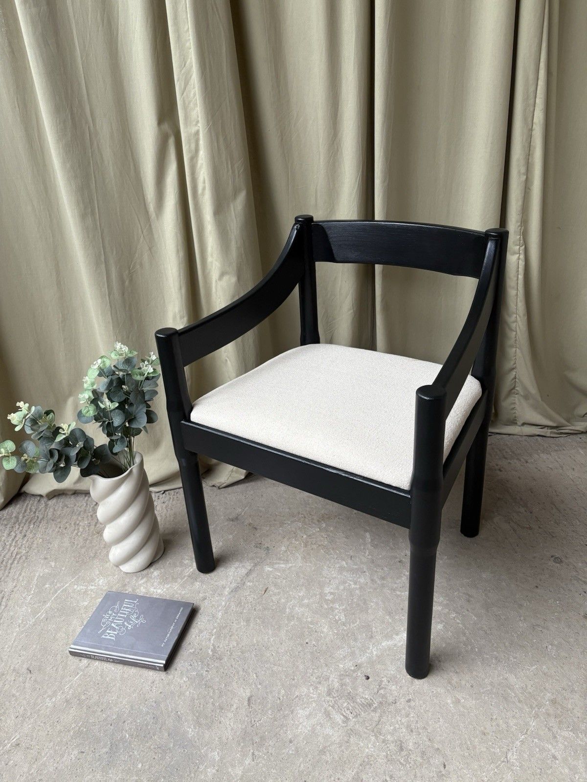 Vtg Mid Century Vico Magistretti Carimate Chair Armchair Desk Chair Danish R1132 photo for sale