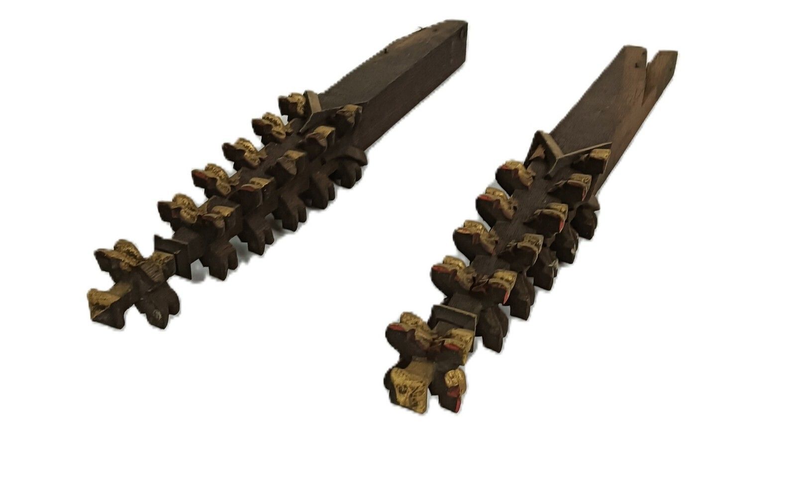 Neo Gothic 2 Reclaimed Carved Wood Large Spindles Balusters Trim Posts Pillar