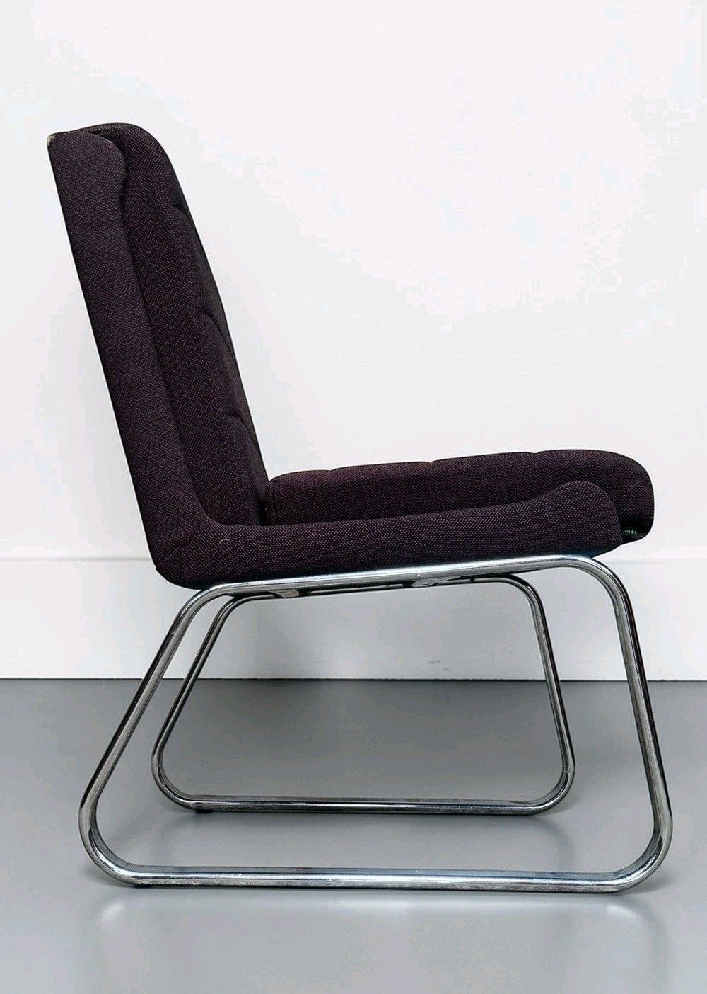 Gordon Russell Chrome And Fabric Lounge Chair Easy Chair Mid Century C1970s Rare