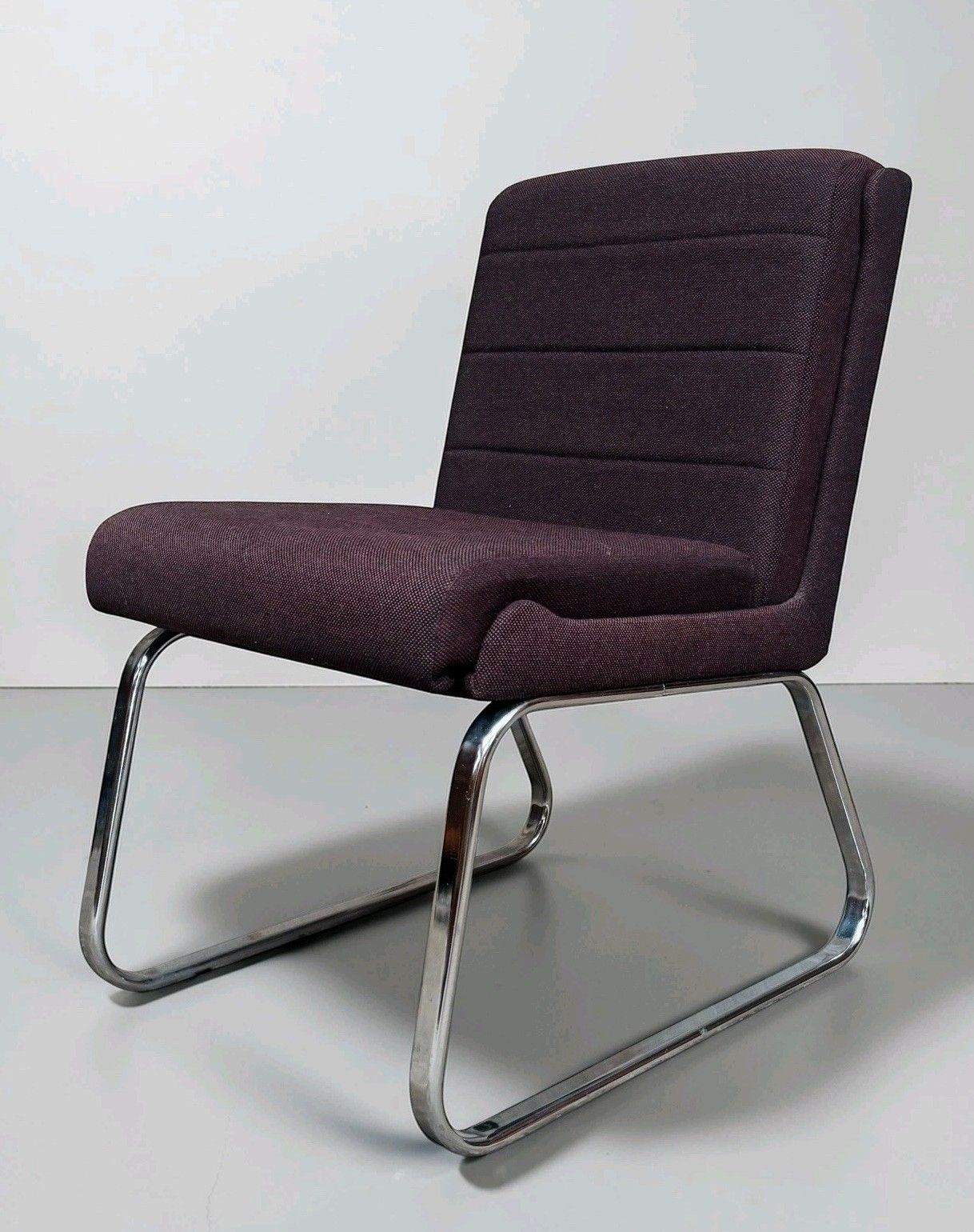 Furniture Gordon Russell Chrome And Fabric Lounge Chair Easy Chair Mid Century C1970s Rare photo