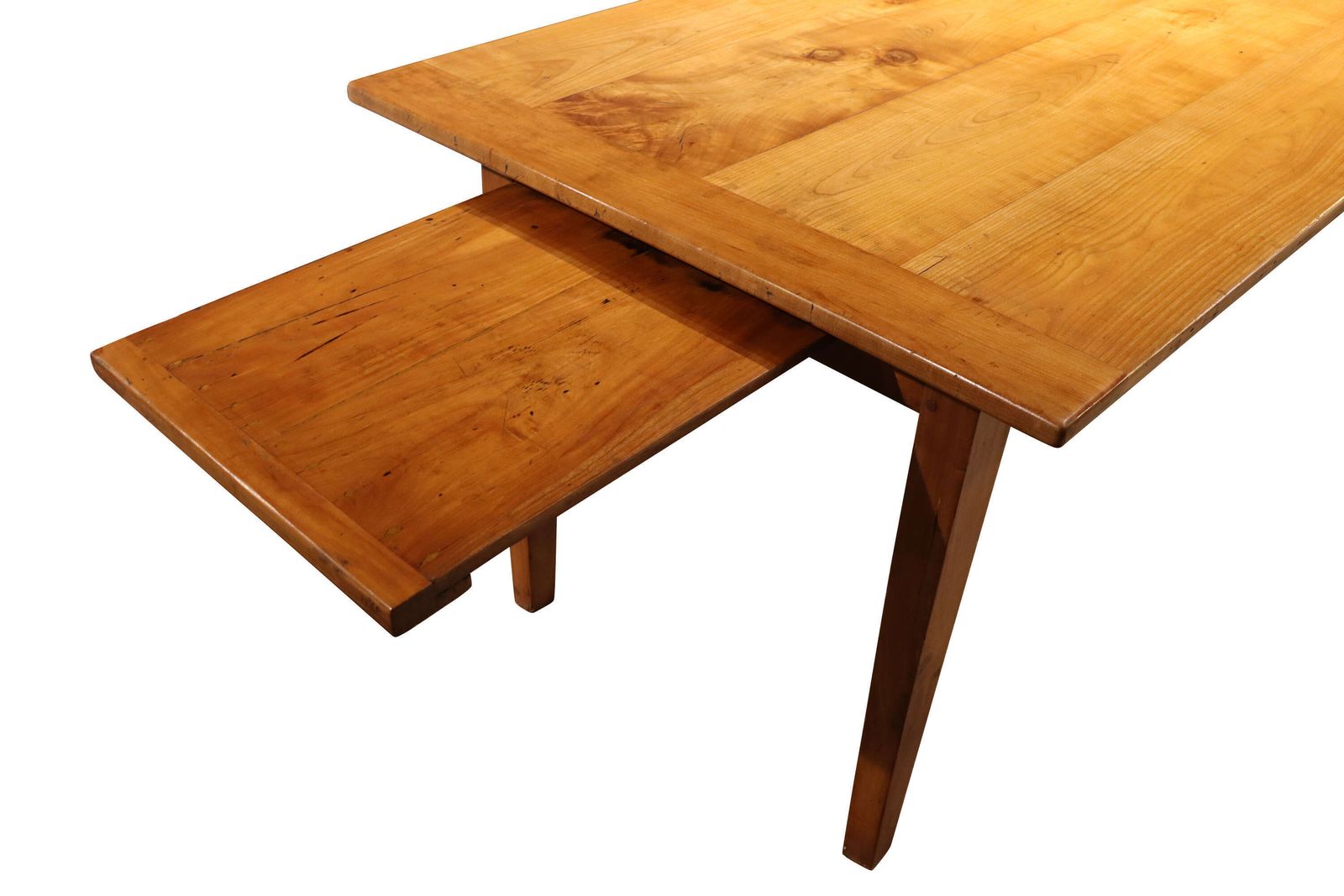 Large French Cherrywood Farmhouse Table With Bread Slide C.1880 photo vinterior