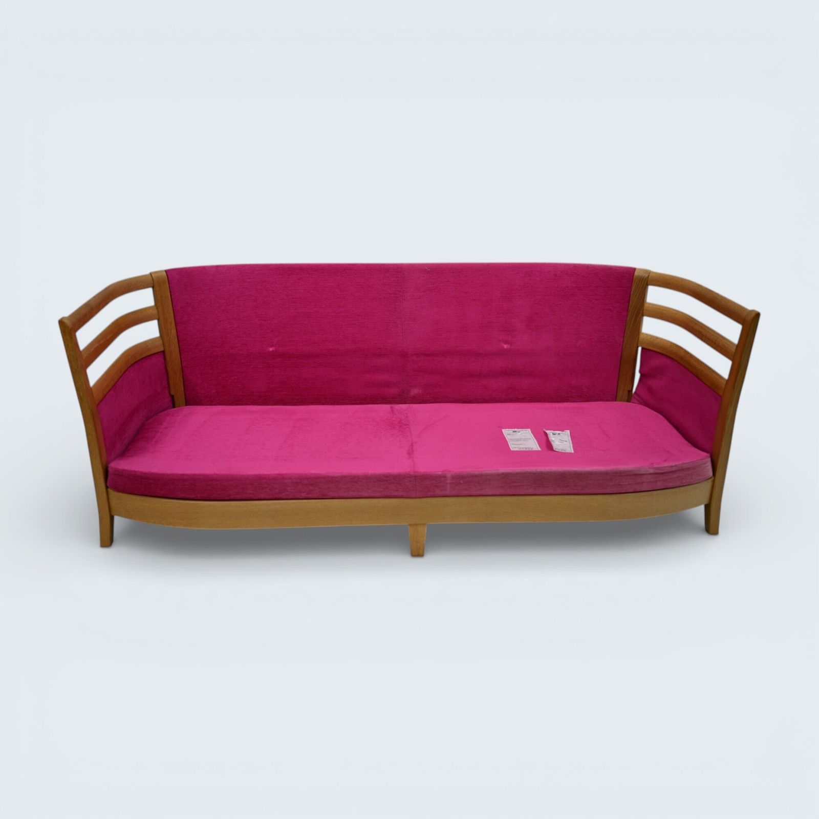 867.0 Ercol Pink 3str Sofa Genuine Ercol Upholstery Light Blonde Finish Free Delivery* photo