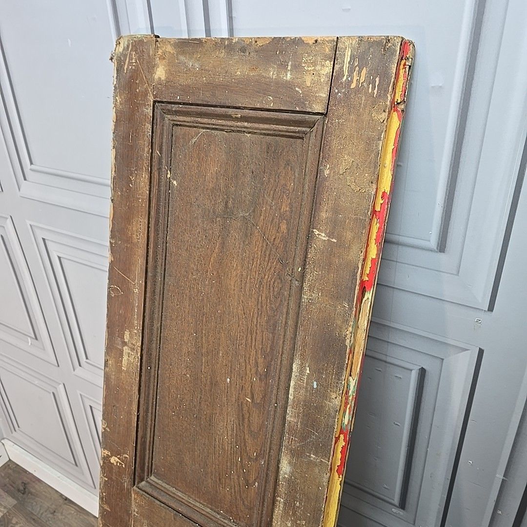 Antique Pair Wooden Doors Window Shutters Painted Rustic Panels Vintage Wood photo buy
