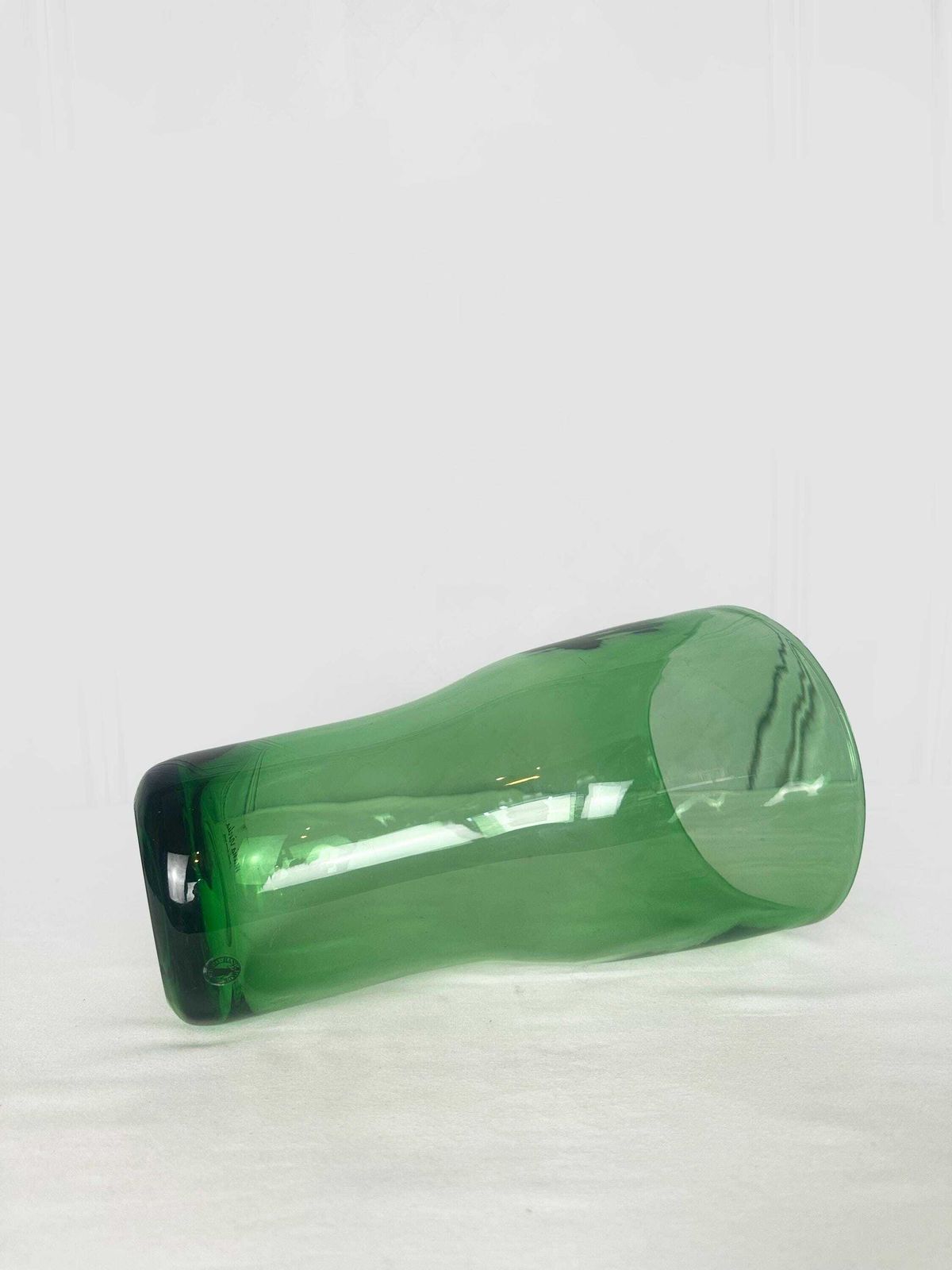 photo for sale Vintage 1990s Large 12” Ikea Maria Vinka Blown Glass Green Vase / Stockholm Collection / Handblown Vase / Vintage Ikea Sweden Vase