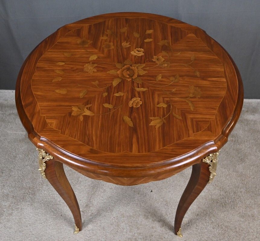 Louis XV Style Marquetry Coffee Table – Mid 20th Century photo Furniture