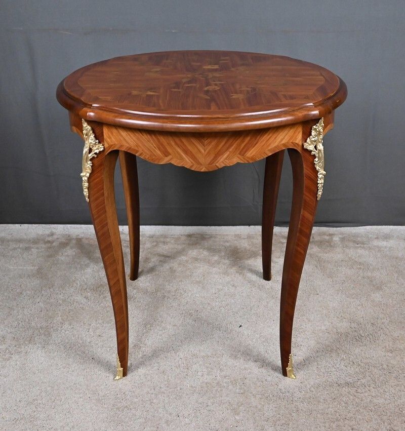 photo furniture Louis XV Style Marquetry Coffee Table – Mid 20th Century