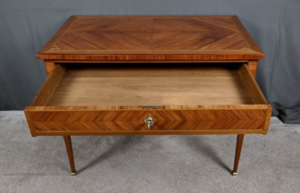 Marquetry Desk, Louis XVI Style – Early 20th Century photo 1420.0