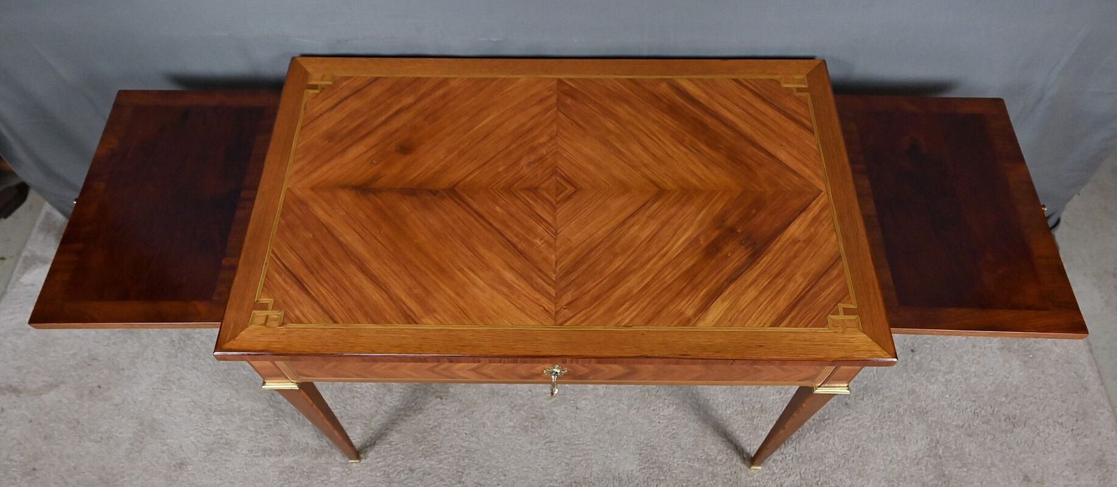 Marquetry Desk, Louis XVI Style – Early 20th Century photo vinterior