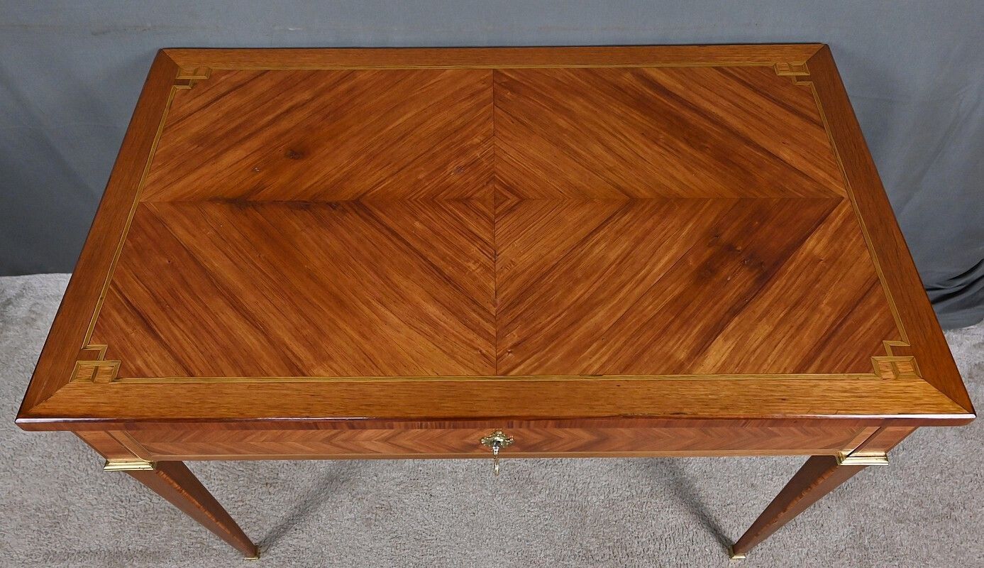 Marquetry Desk, Louis XVI Style – Early 20th Century photo buy