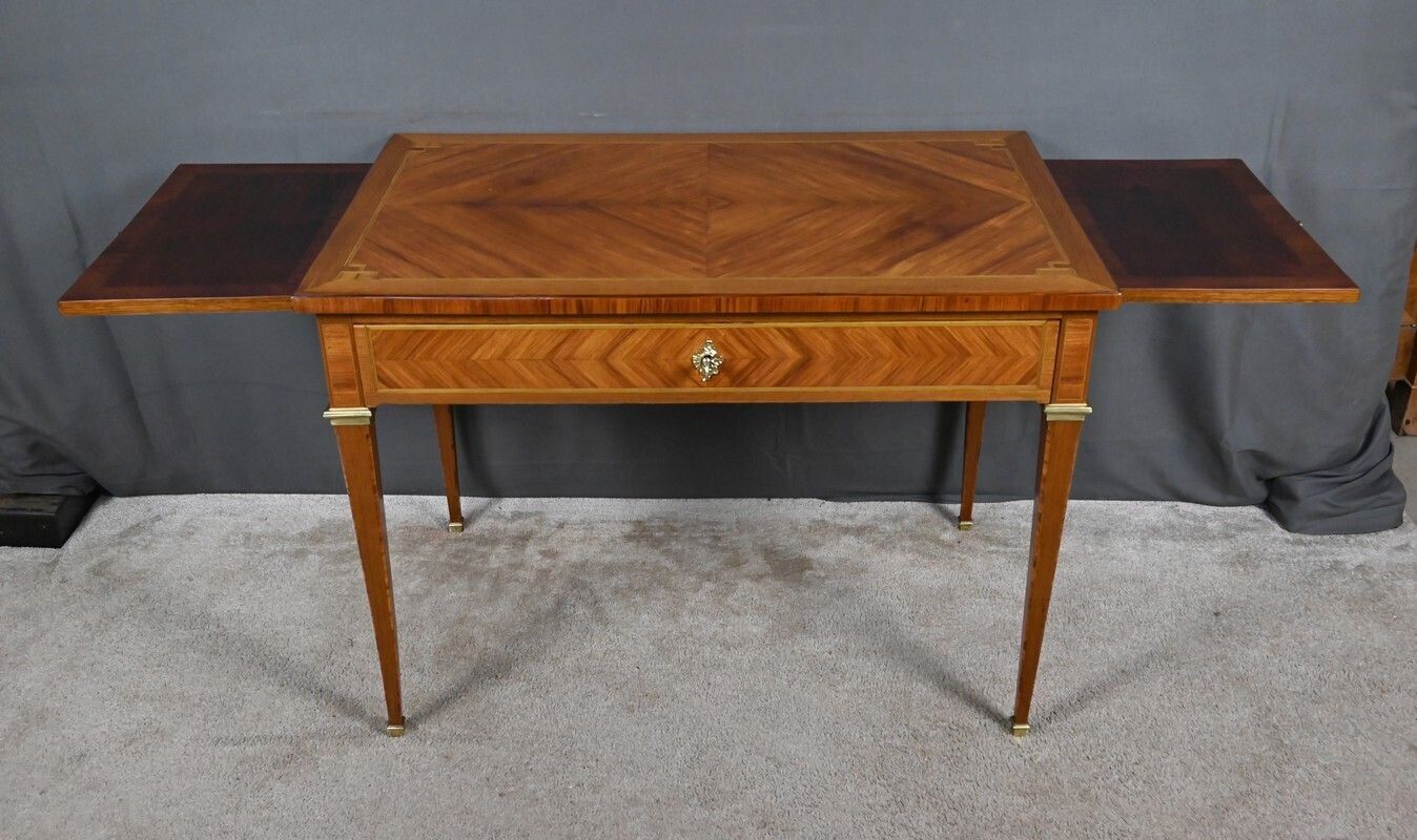 Furniture Marquetry Desk, Louis XVI Style – Early 20th Century photo