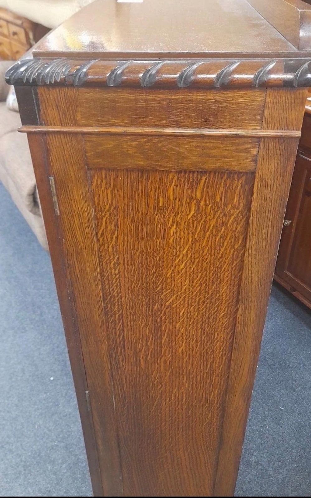 Art Deco Vintage Oak Drinks Cabinet | Arched Glass Bar Display Commission photo 1095.0