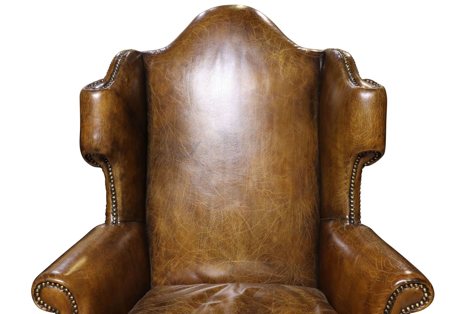 Pair Of George I Style Walnut & Leather Wing Armchairs, Circa 1930 photo 6843.0