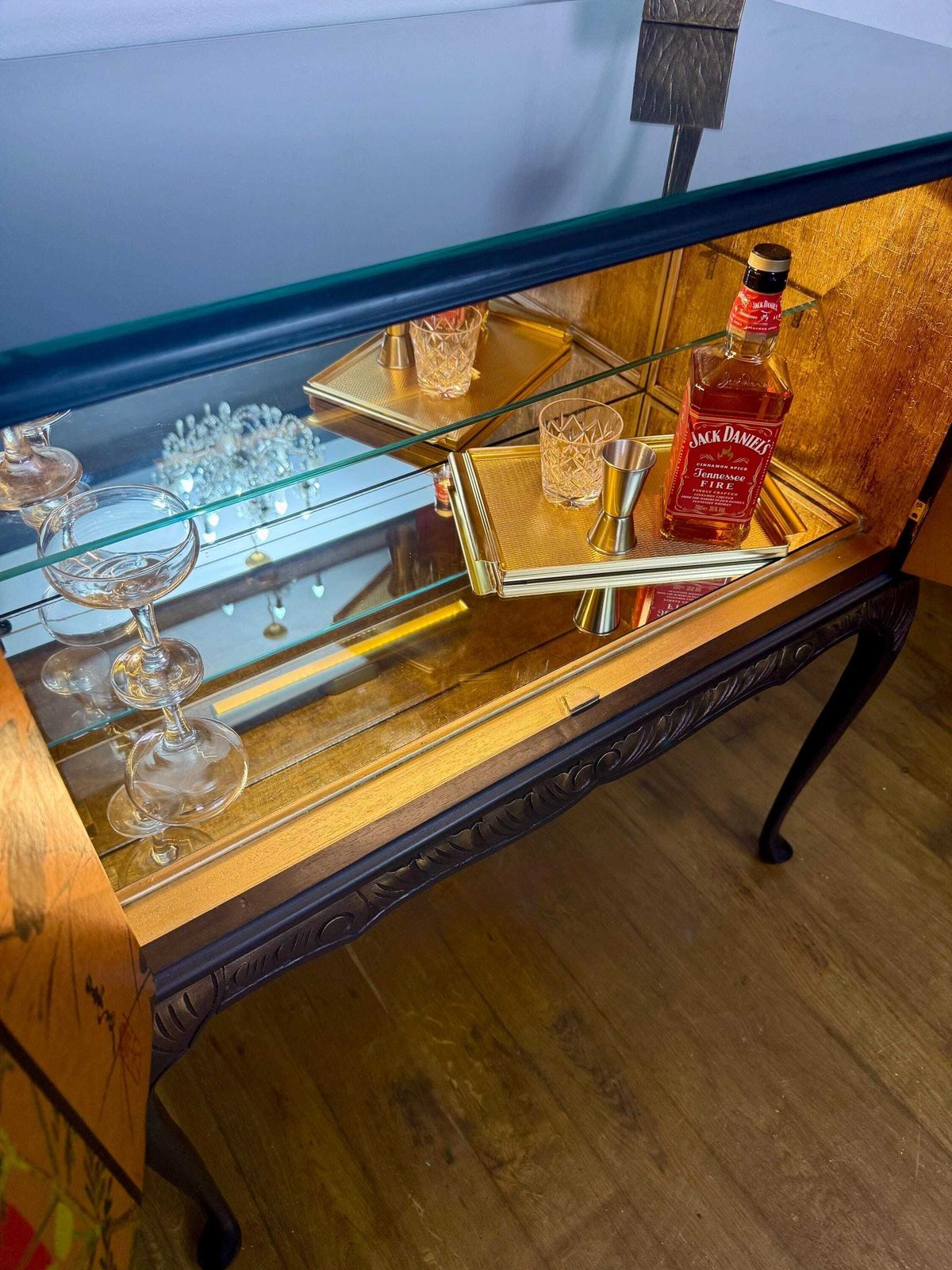 photo for sale Elegant Queen Anne Drinks |Cocktail Cabinet – Bespoke Luxury Commissions Available Made To Order