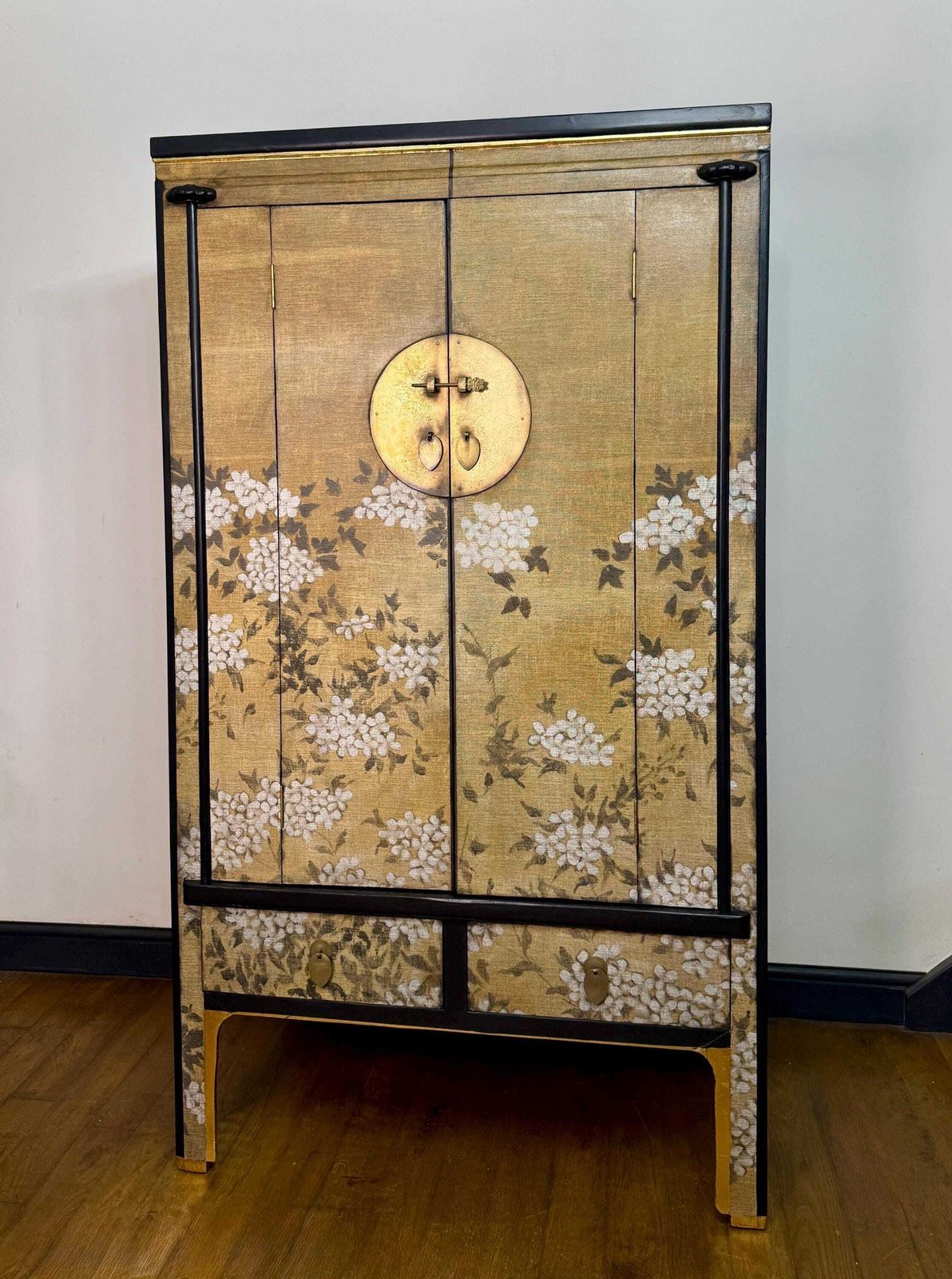 photo for sale Bespoke Chinoiserie Drinks / Crockery / Wedding Cabinet Restoration – Gold Finish Commission Example