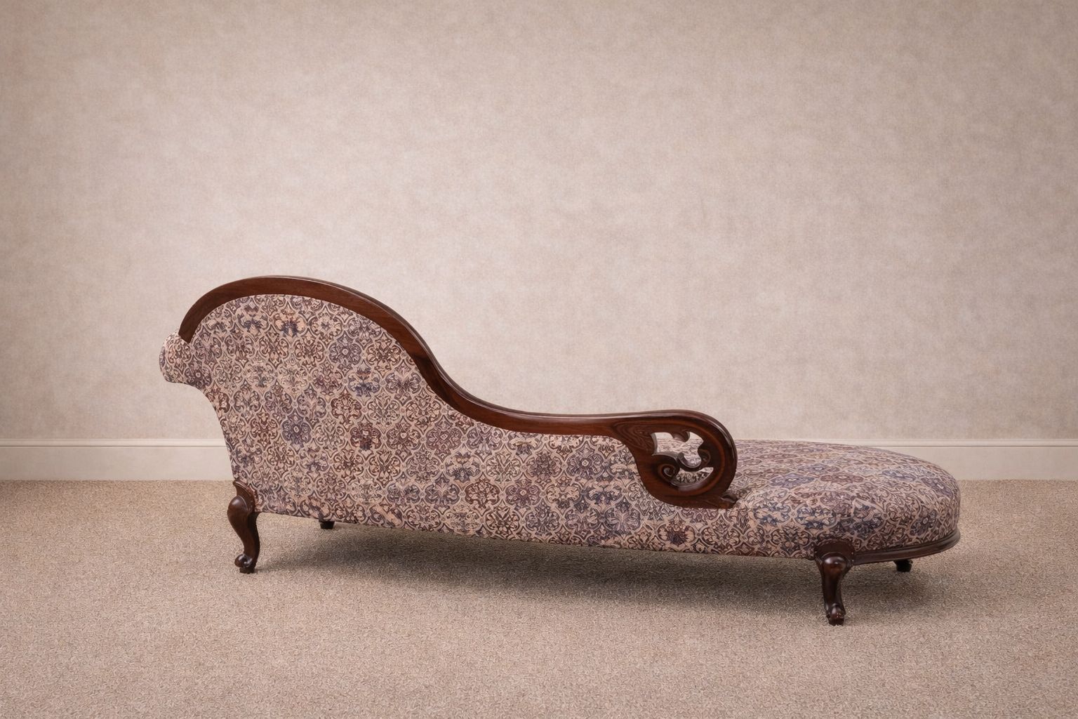 Victorian Mahogany Chaise Longue, Circa 1850 photo furniture