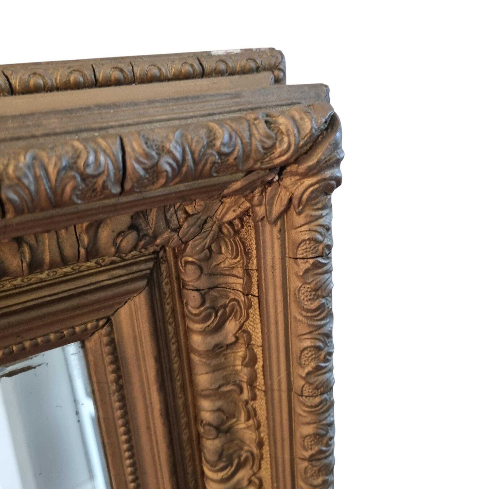 Large Fine Quality Antique Wood And Gold Gilt Mirror photo buy