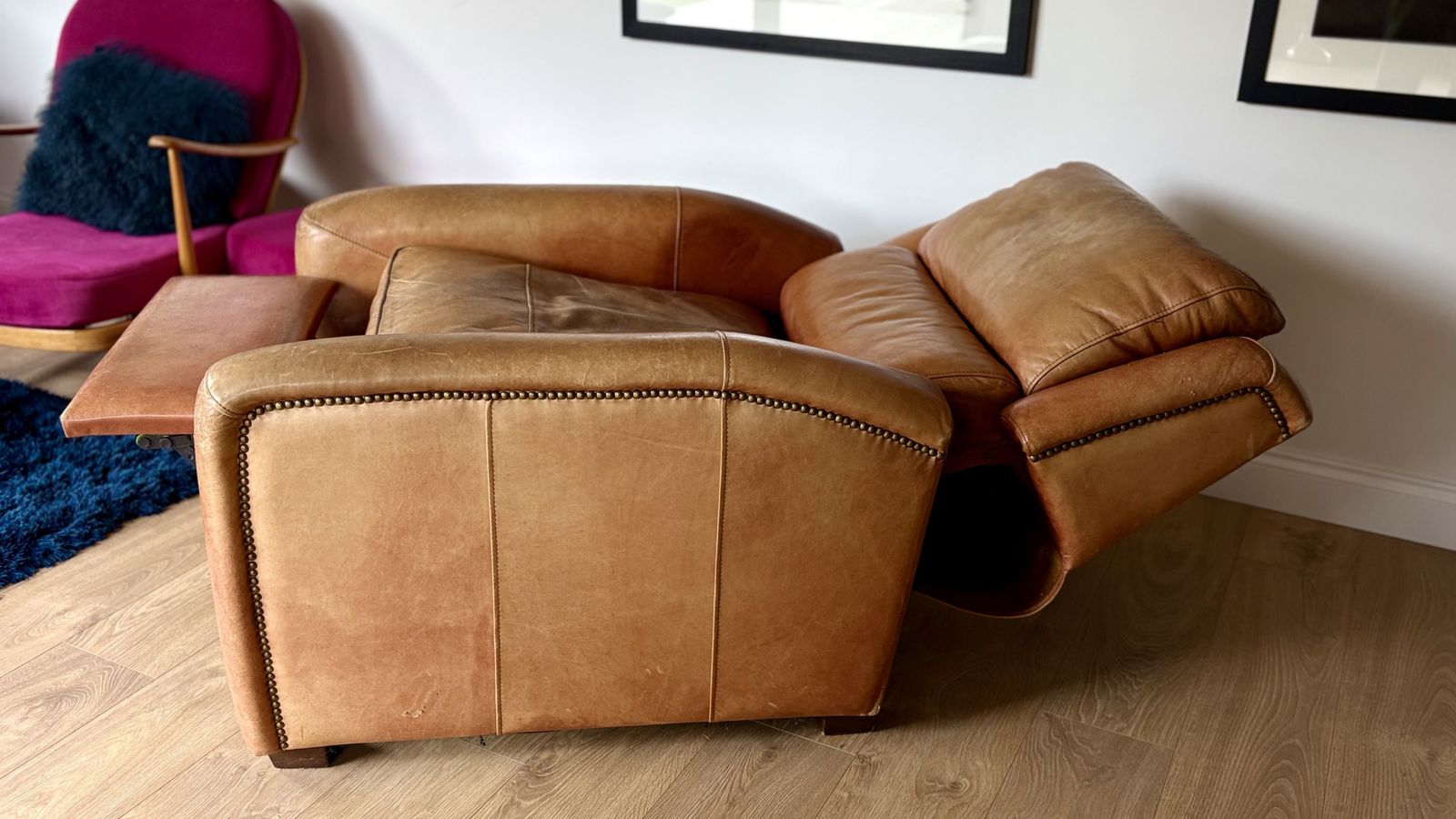 Leather Reclining Club Chair photo Furniture