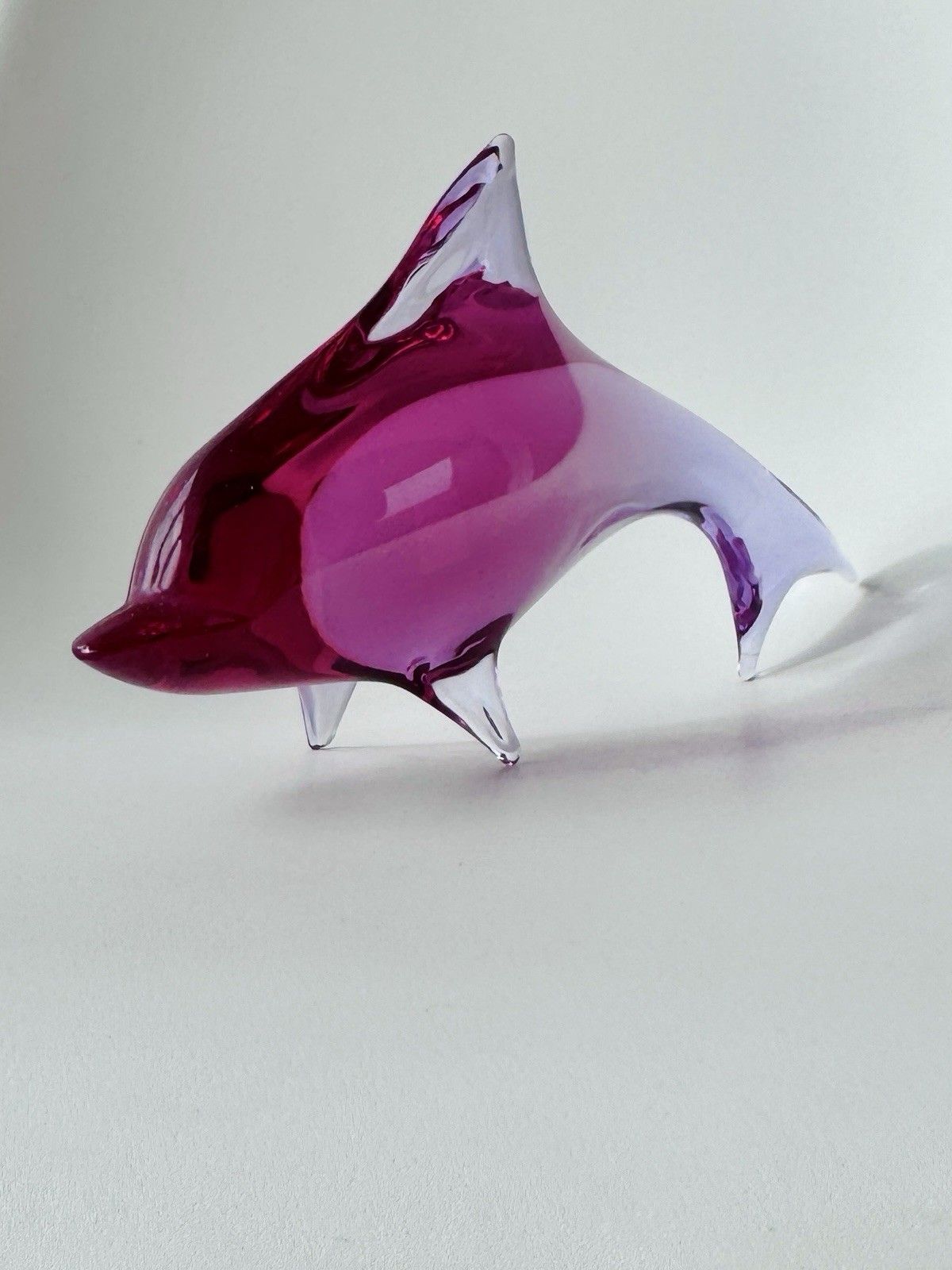 photo buy Art Glass Dolphin Sculpture By Miloslav Janku železný Brod 1960s Mid Century