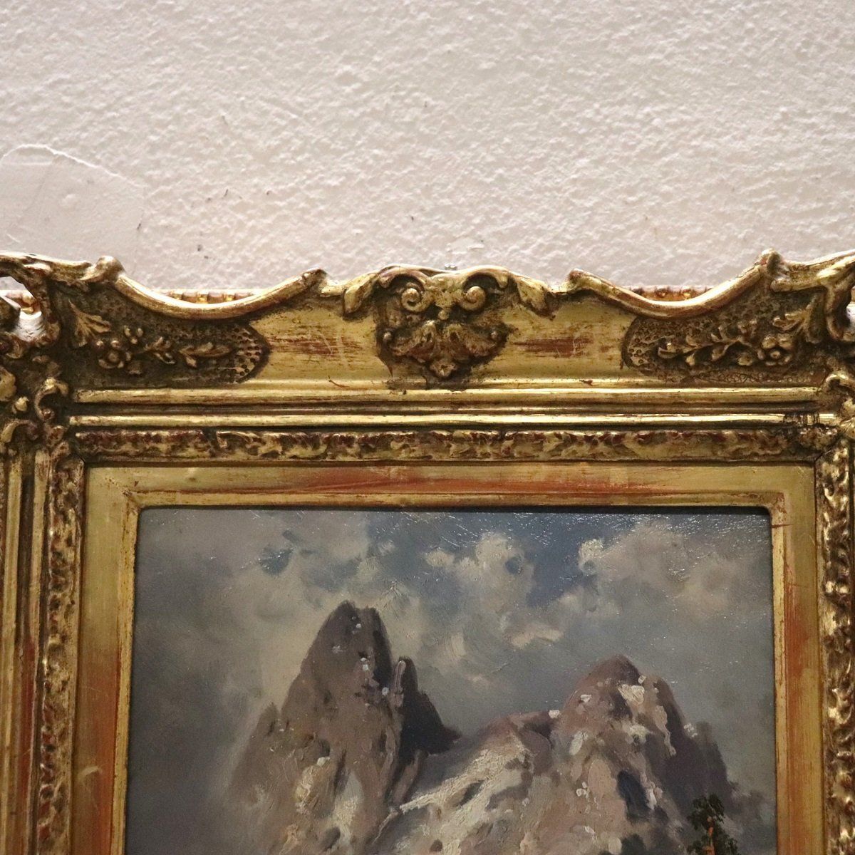 Mountain Landscape, Oil Painting On Board, 1972, Framed photo 1671.0