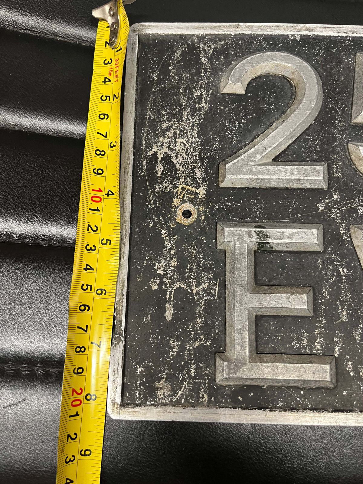 Vintage British Car Registration Plate 256 Eve C1950s photo for sale