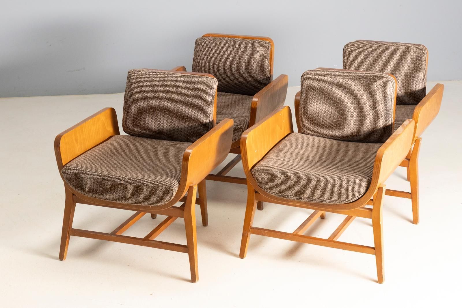 Set Van 4 Fauteuils, Jaren 1970, Frankrijk photo 5469.0