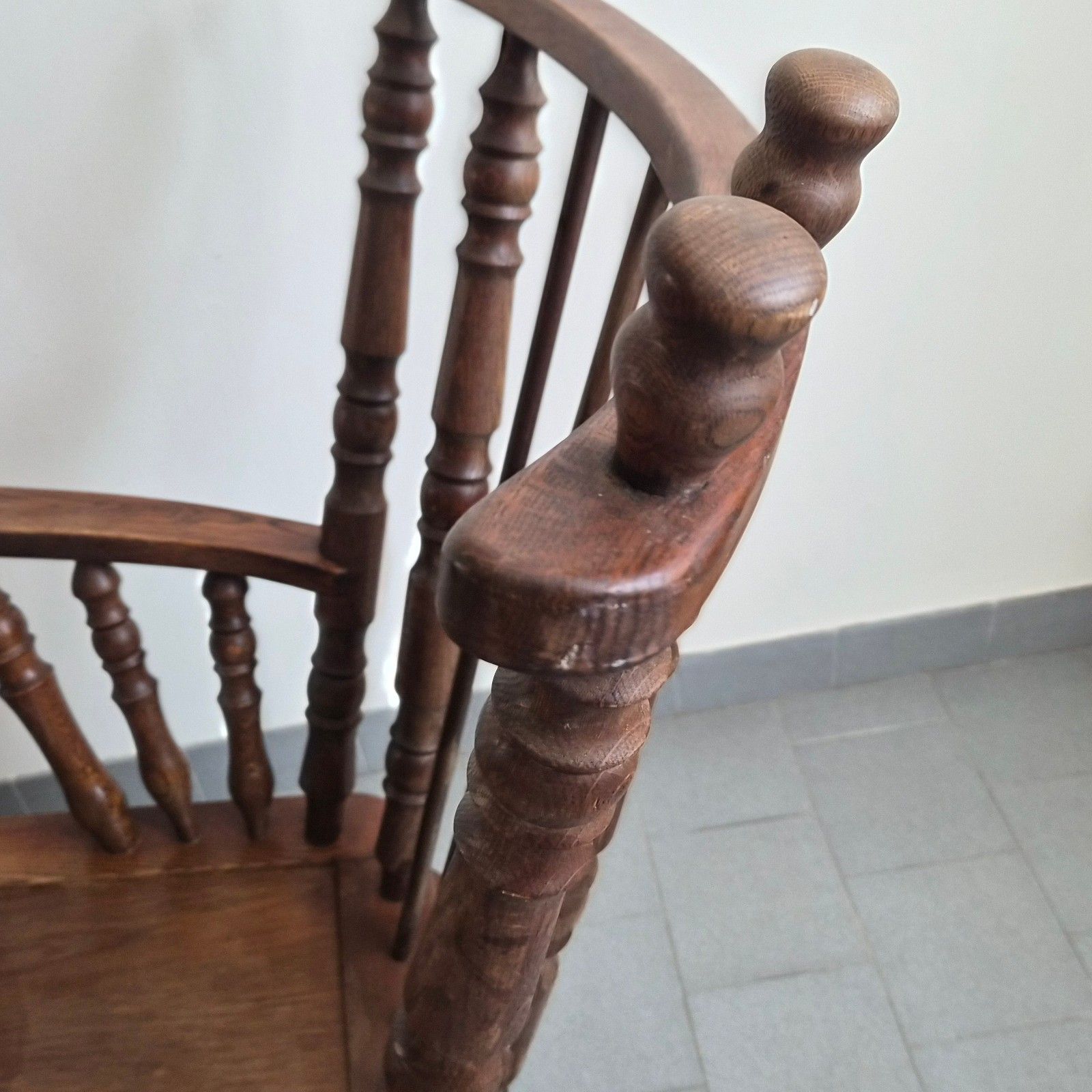 photo buy Pair Of Vintage 1970 Brutalist Oak Reel Armchairs 70s 1970s