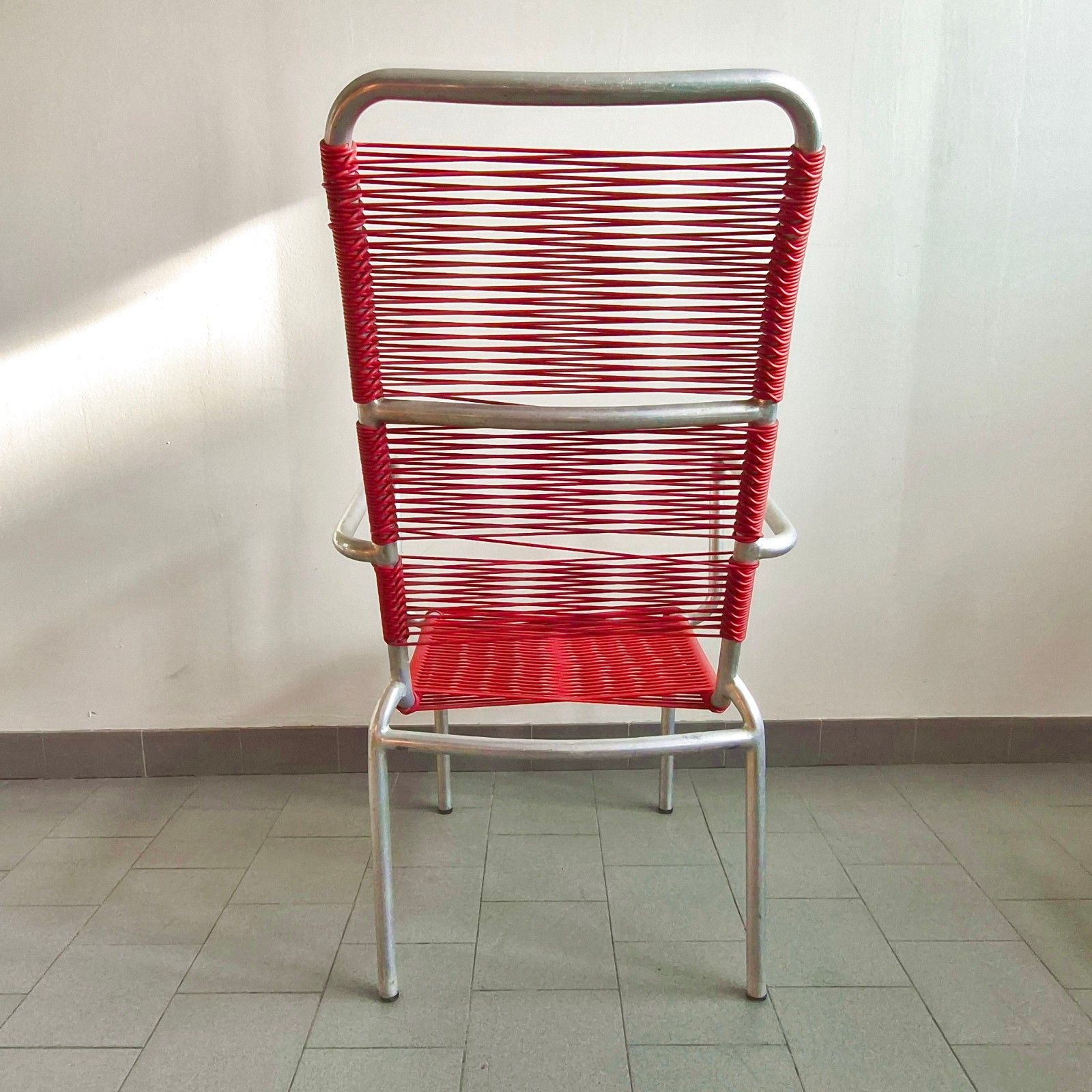 2070.0 Vintage 1950s Scoubidou Aluminium & Plastic Wire 50s Suite Of 5 Armchairs photo