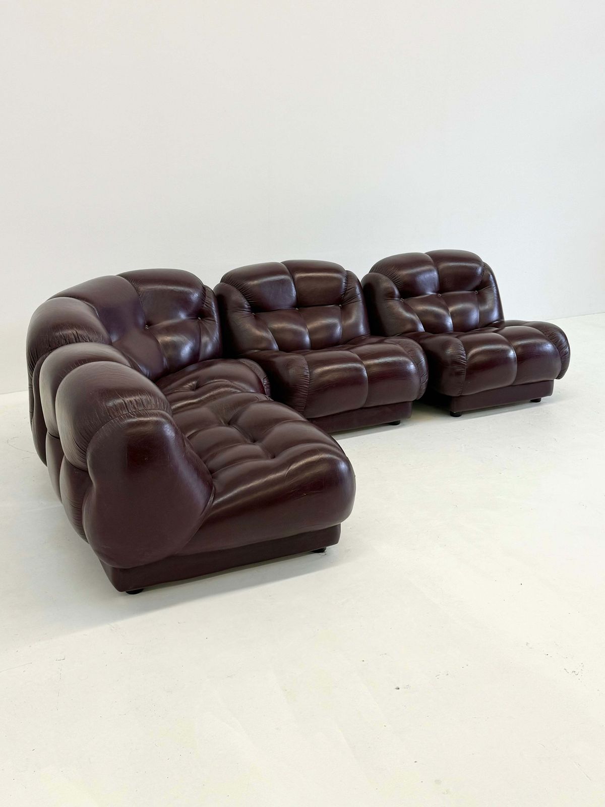 Dark Brown Nuvolone Modular Lounge Sofa By Rino Maturi For Mimo Padova photo furniture