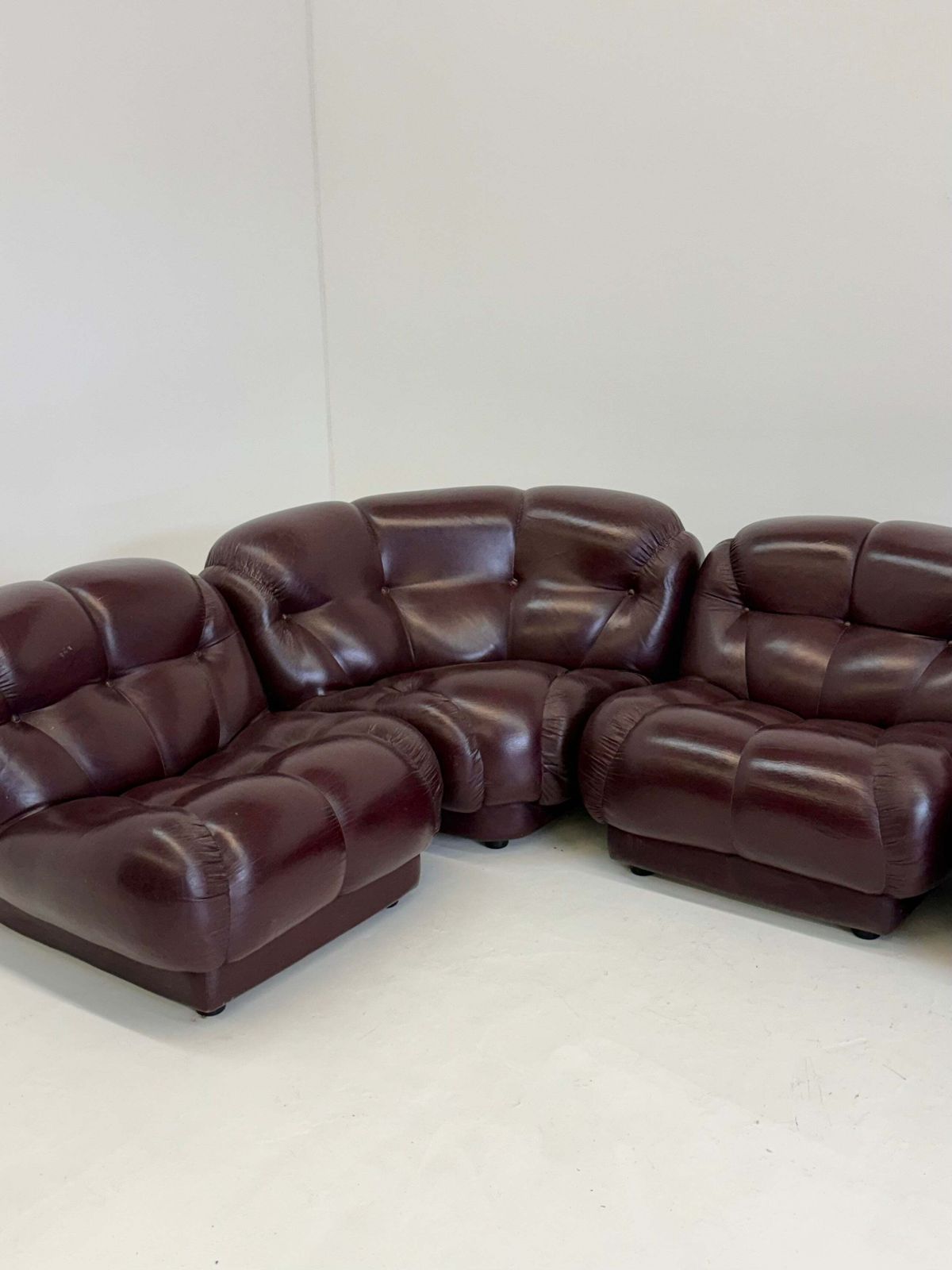 Dark Brown Nuvolone Modular Lounge Sofa By Rino Maturi For Mimo Padova photo vinterior