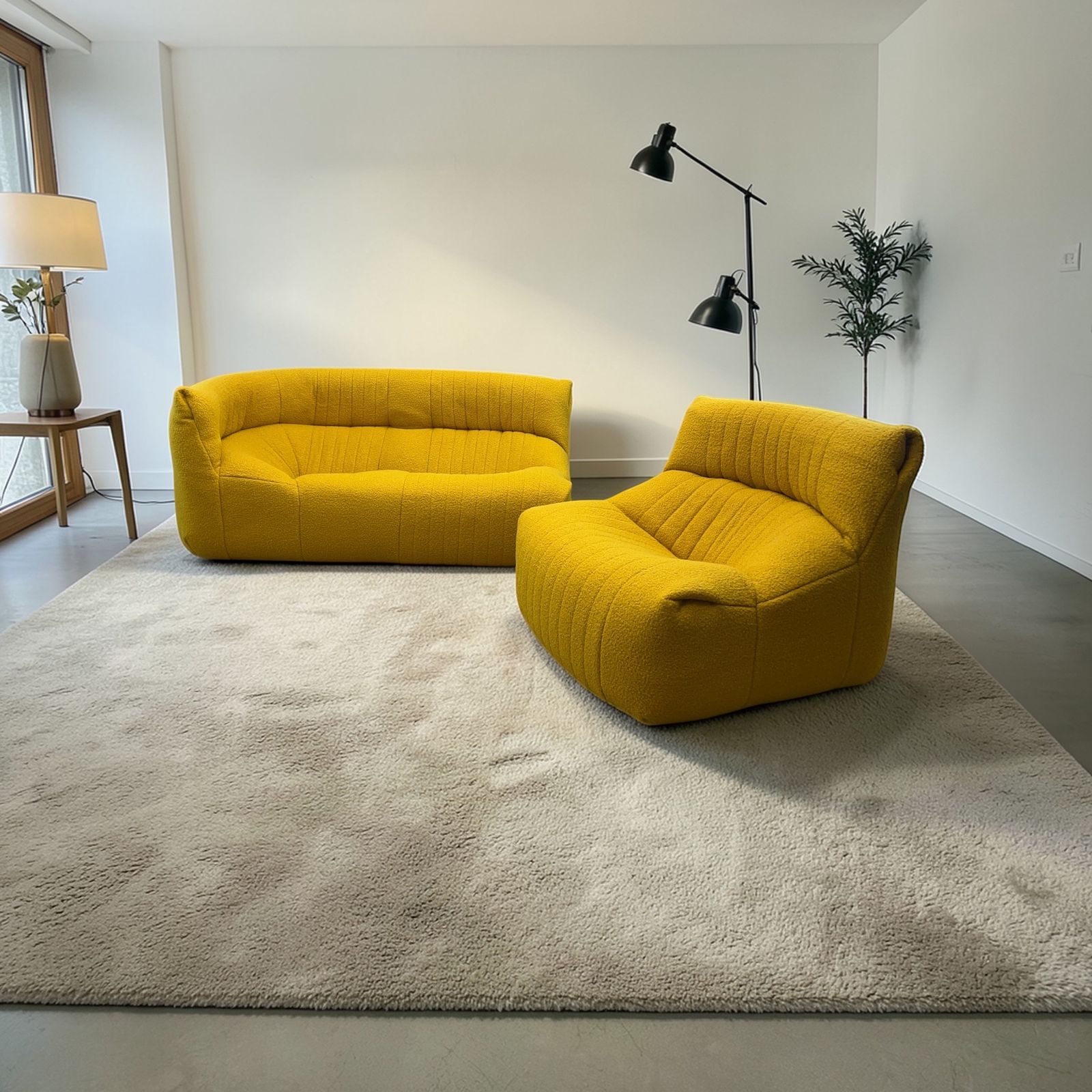 Sofa Settee Corner Two Seater Yellow Aralia From Ligne Roset photo furniture
