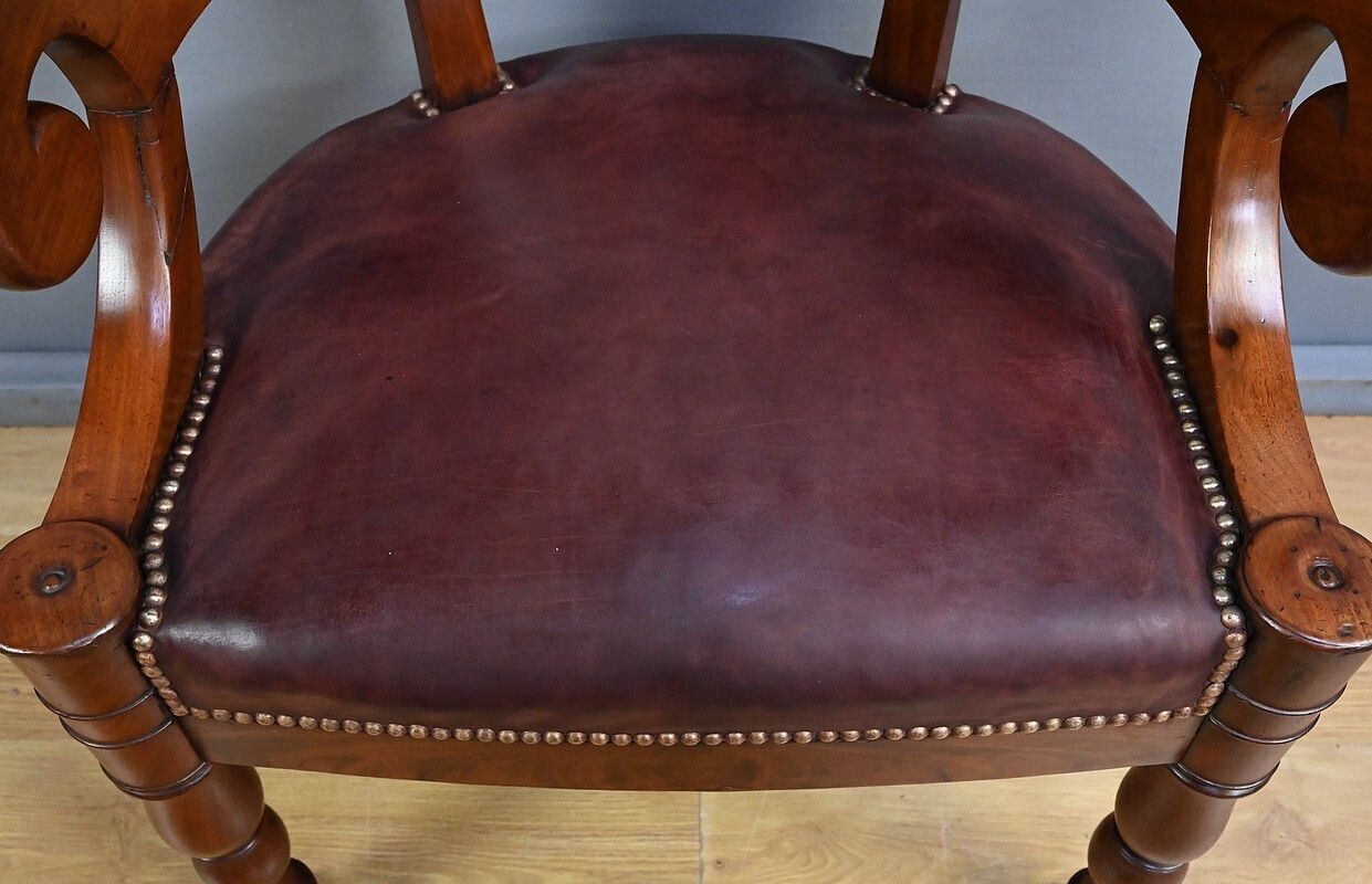 Mahogany Office Chair, Restoration Period – Early 19th Century photo vinterior