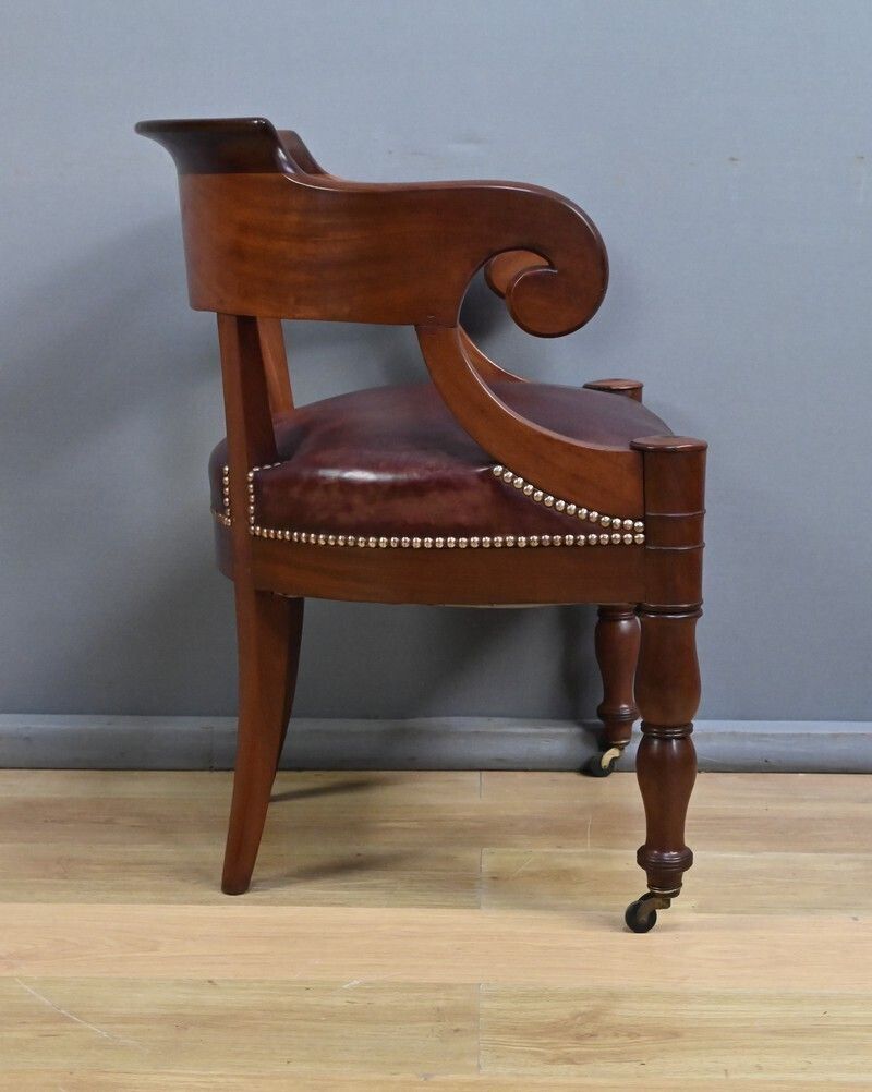2220.0 Mahogany Office Chair, Restoration Period – Early 19th Century photo