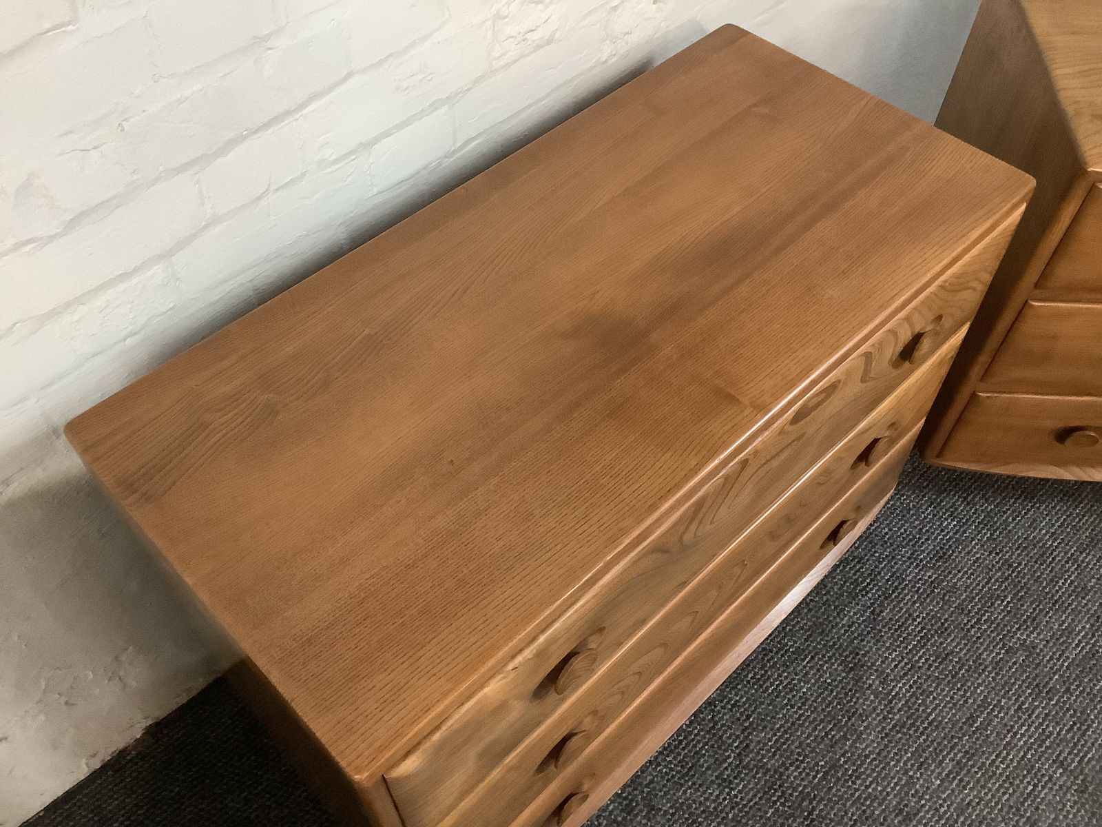 Matching Trio Of Ercol Windsor Chest Of Drawers. photo vintage