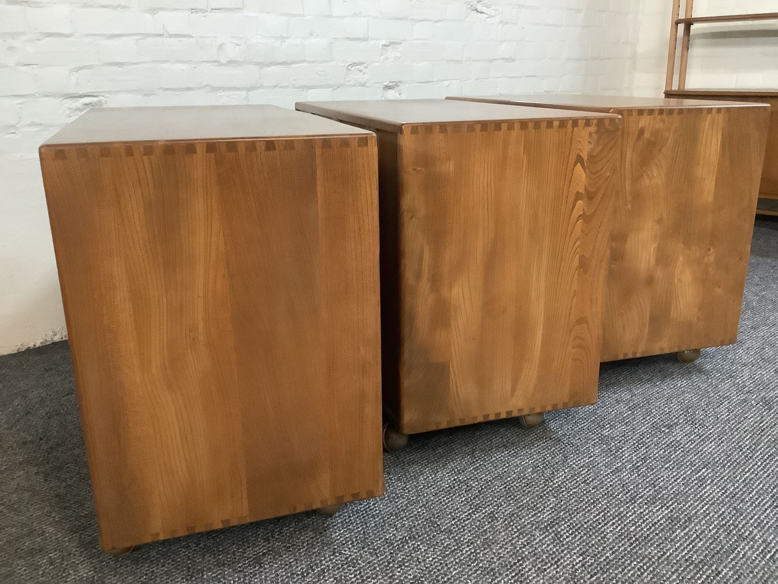 Furniture Matching Trio Of Ercol Windsor Chest Of Drawers. photo