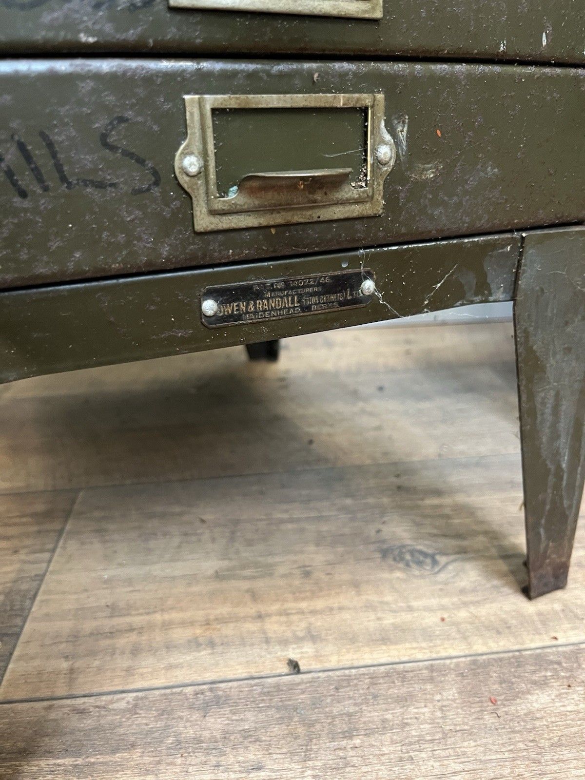 Vintage Industrial Bank Of Workshop Drawers, Metal Retro Vintage Green photo for sale