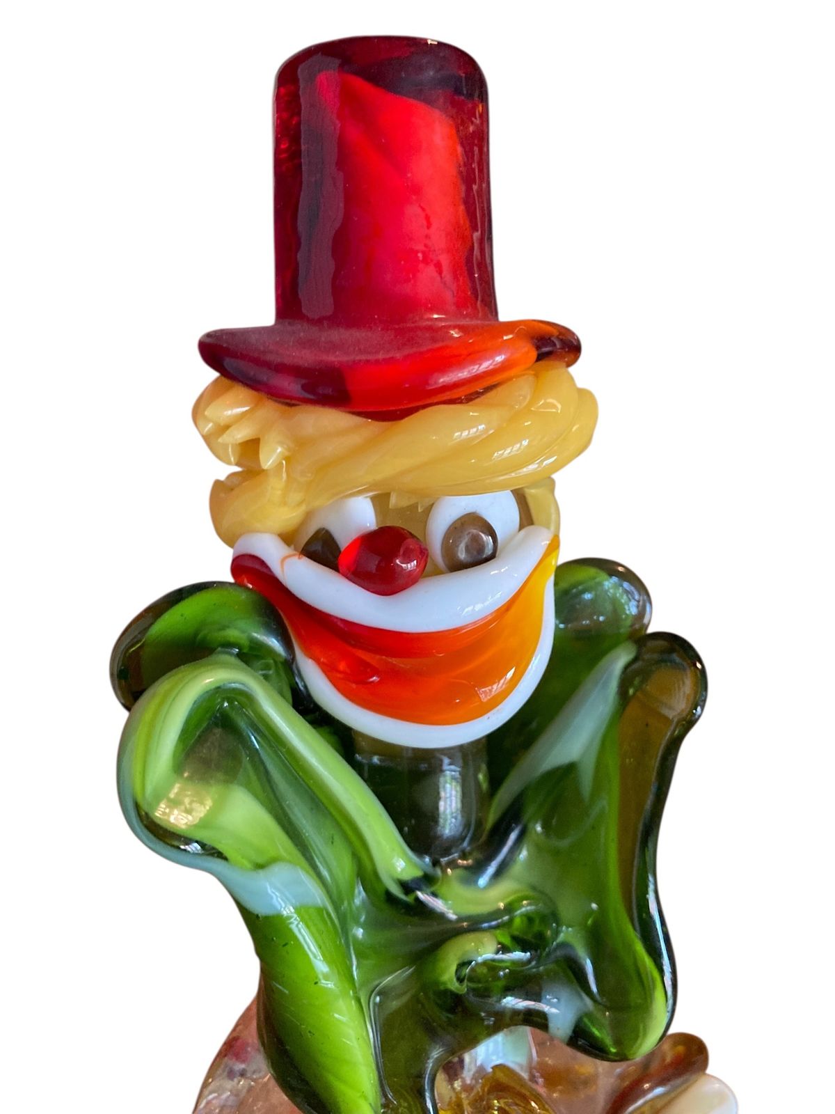 Murano Glass Clown Figurine Mid Century photo vinterior