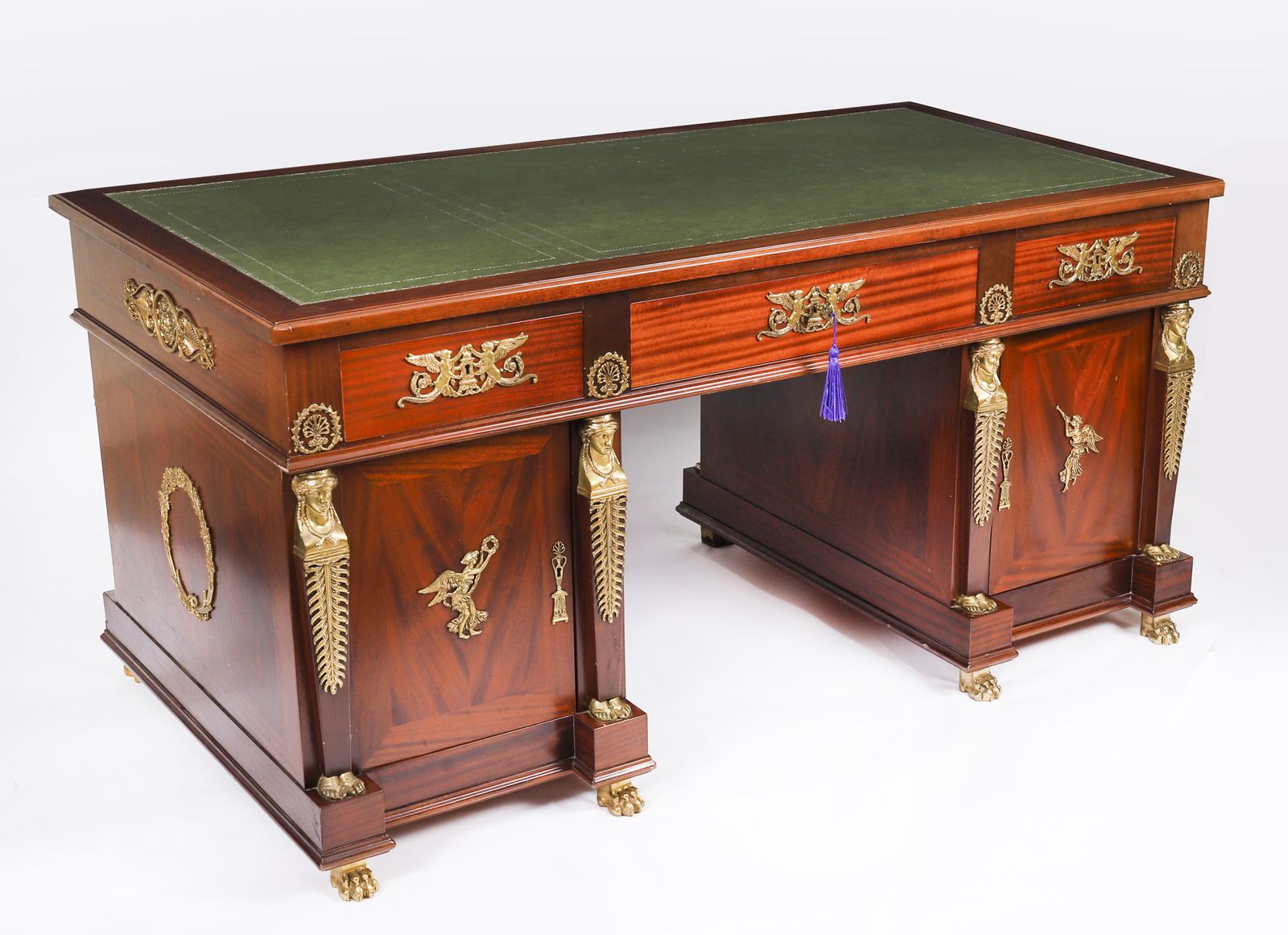 Antique French Empire Ormolu Mounted Desk 20th Century