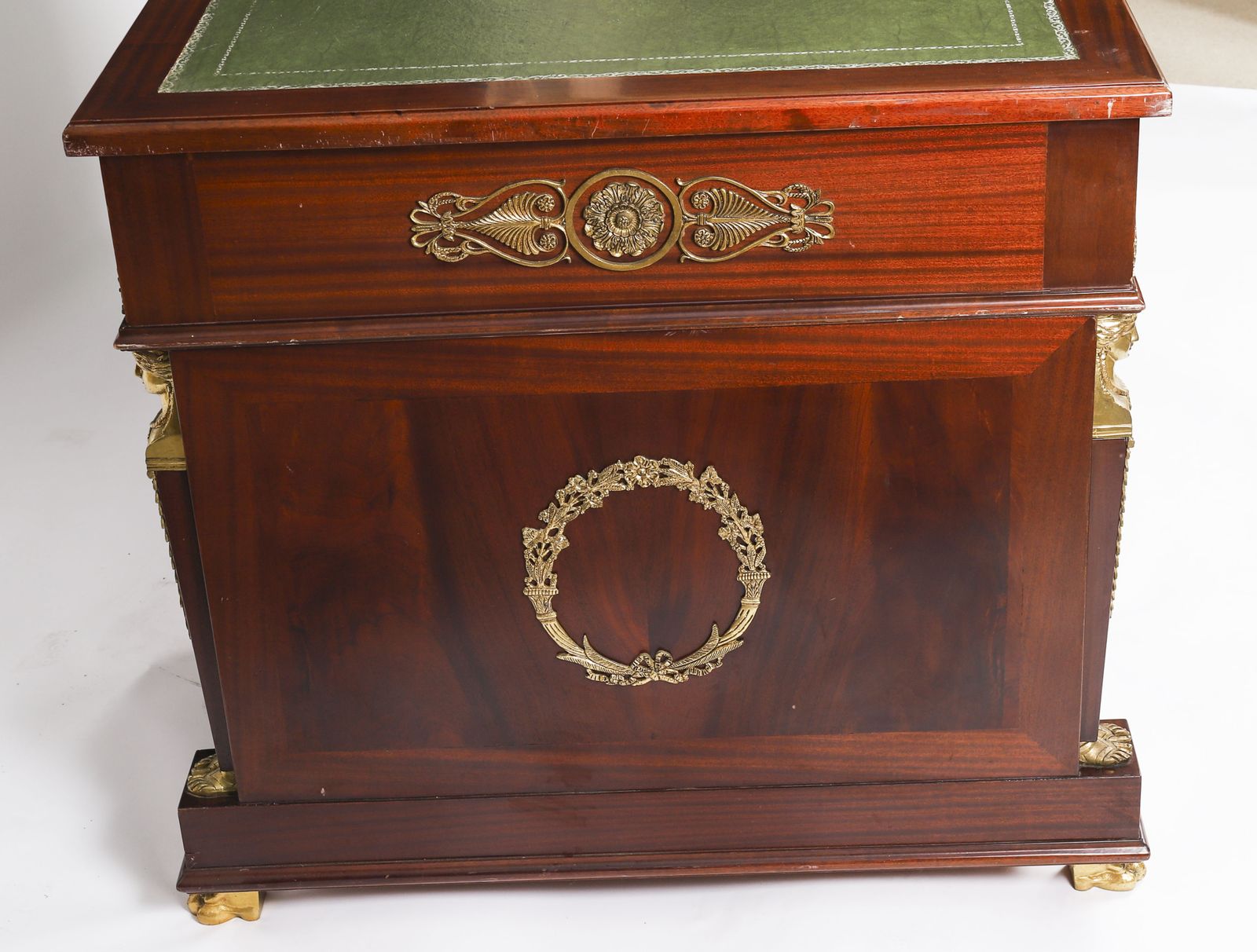 4250.0 Antique French Empire Ormolu Mounted Desk 20th Century photo