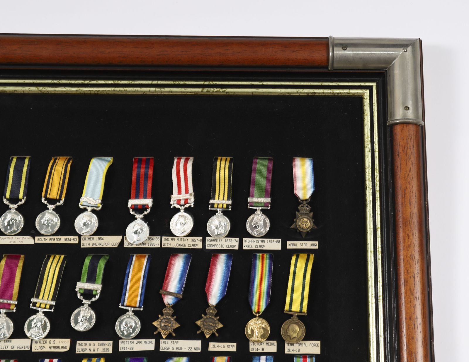 photo for sale Framed Display Of British Gallantry & Campaign Medals 20th Century