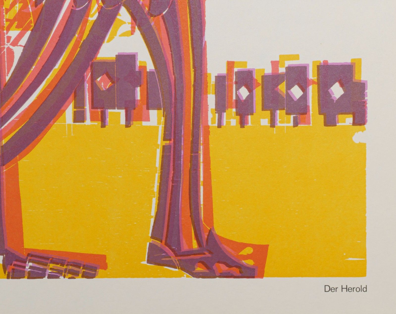 Original 1960s Hap Grieshaber Art Print – ‘The Herald’ / ‘Der Herold’ photo for sale