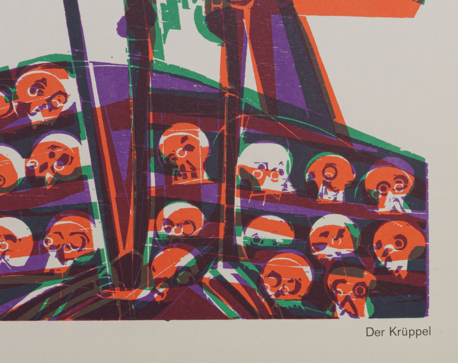 Original 1960s Hap Grieshaber Art Print – ‘The Cripple’ / ‘Der Krüppel’ photo for sale