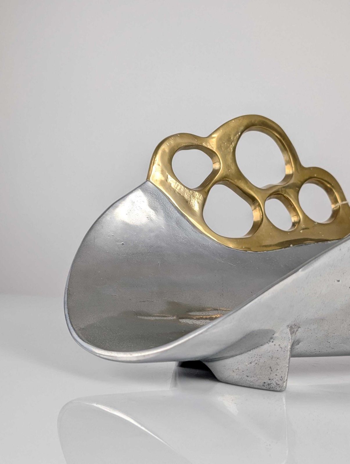 Aluminum And Brass Log Rack By David Marshall, Spain, 1980s photo 1629.0